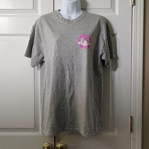 Love & Pineapples Jeep Camping outdoor gray  short sleeve tshirt  Sz M  NWOT